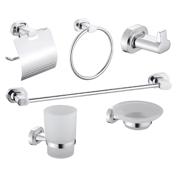 Juego de Accesorios Cromo 6 Piezas Ekon 60118