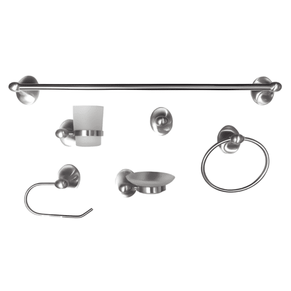 Juego de Accesorios Feia Cromo 6 Piezas Metalflu 07689