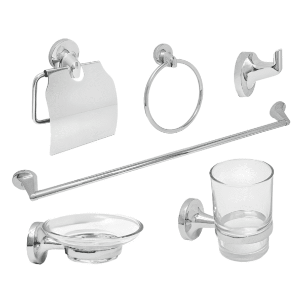 Juego de Accesorios Genoa Cromo 6 Piezas Ekon 60110