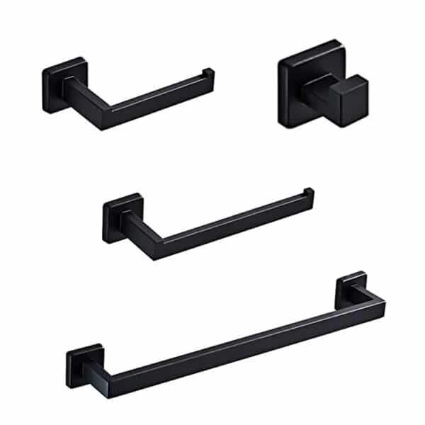 Juego de Accesorios Negro Mate 4 Piezas ROW Tecnobath TB41.030NEGRO