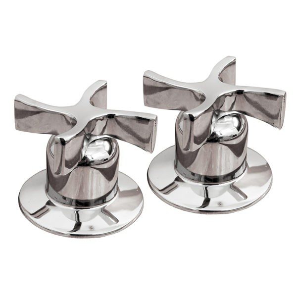 Juego de Manerales Turia con Chapetón Satín Pulido Metalflu 14343