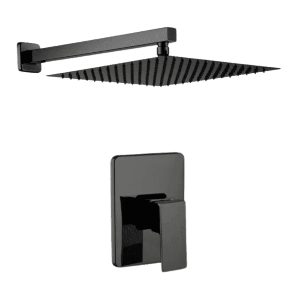 Juego de Regadera y Monomando Empotrable Tetra Black Valmex CE05.101NEGRO