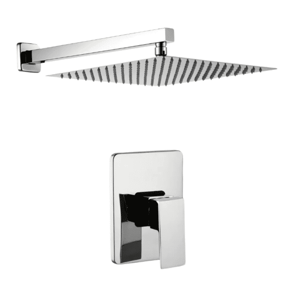 Juego de Regadera y Monomando Empotrable Tetra Chrome Valmex CE06.101