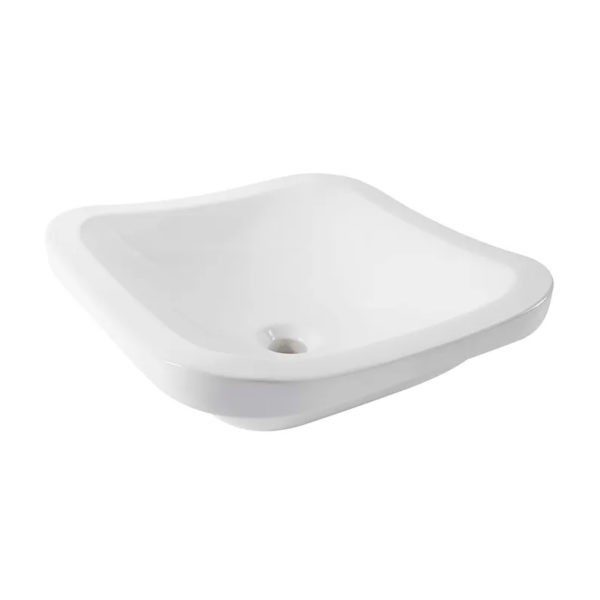 Lavabo Blanco de Doble Instalación (Sobreponer y Sobrecubierta) sin Rebosadero Stala Helvex LV STALA