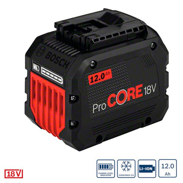 Batería de Iones de Litio Bosch ProCORE 18V 12,0 Ah