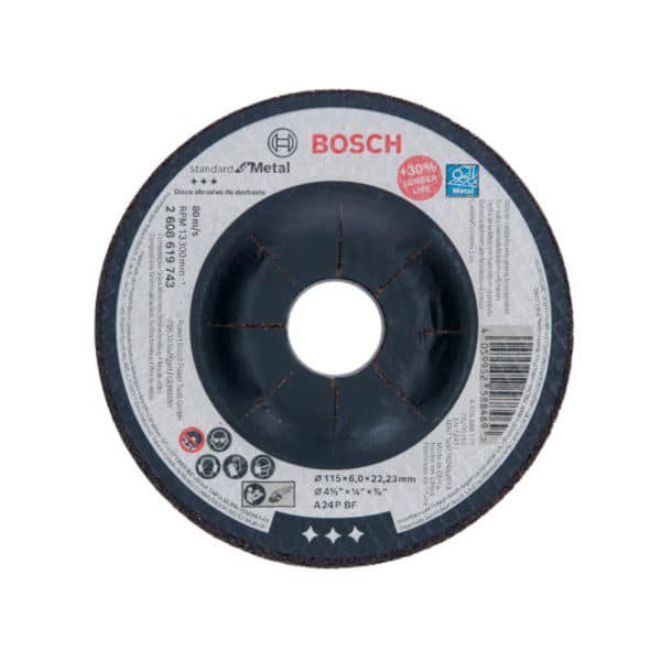 Disco Abrasivo de Desbaste Estándar Metal Centro Deprimido 4-1/2? Bosch 2608619743