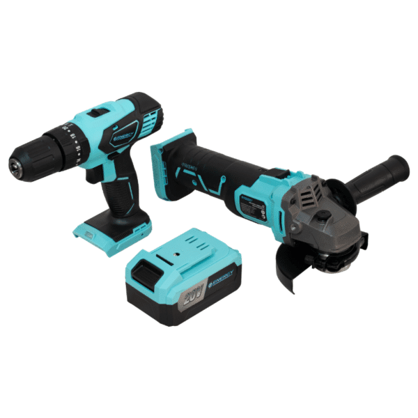 Kit Rotomartillo Inalámbrico 1/2? 20V A20 + Esmeriladora Angular Inalámbrica 20V P20 Energy PA20/C1