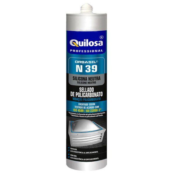 Silicon para Policarbonato, Transparente 300ml Quilosa N-39