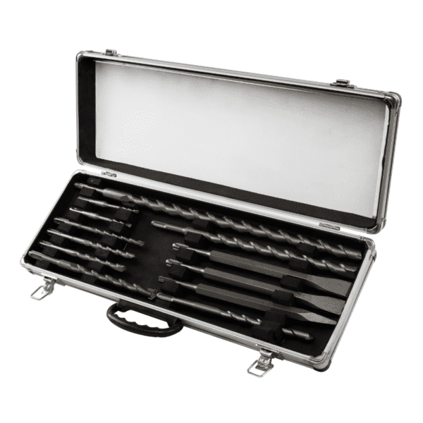 Set 12 Piezas de Accesorios SDS Plus con Maletin Gladiator BP 812K