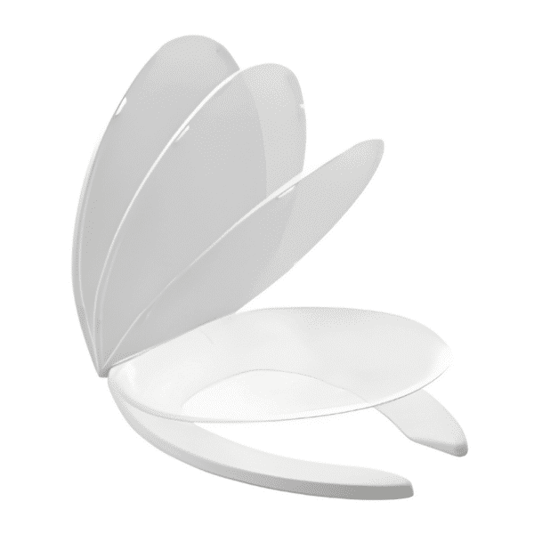 Asiento para WC Elongado Cierre Lento Frente Abierto Blanco Helvex AT-1