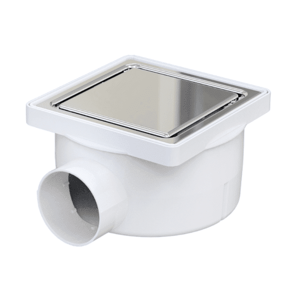 Cespol Bote Compacto Cuadrado Minimalista Rejilla Acero Inoxidable 1 Salida a 2? Fleximatic 2611