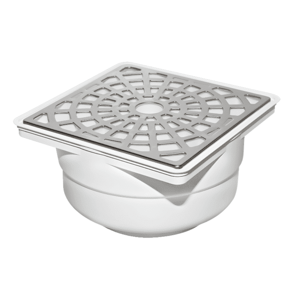 Coladera Universal Cuadrada Rejilla Acero Inoxidable Fleximatic 2602