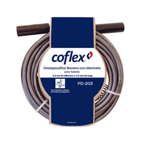 Detapacaños Barreno con Manivela para Tuberías Coflex PD-203
