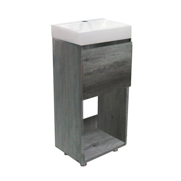 Gabinete con Lavabo a piso Colima Roble de 40.5 cm